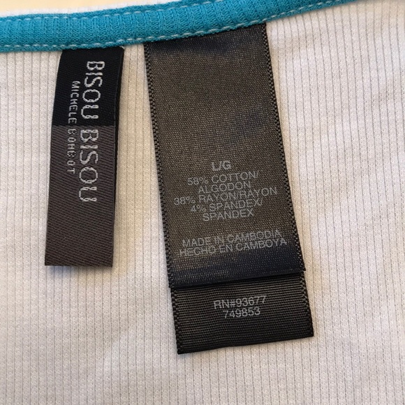 NWOT Bisou Bisou Beaded Tank Style Top - Picture 4 of 4